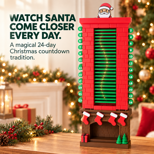 ❄️24-Day Santa Chimney Christmas Countdown Calendar – Interactive Reusable Holiday Decor
