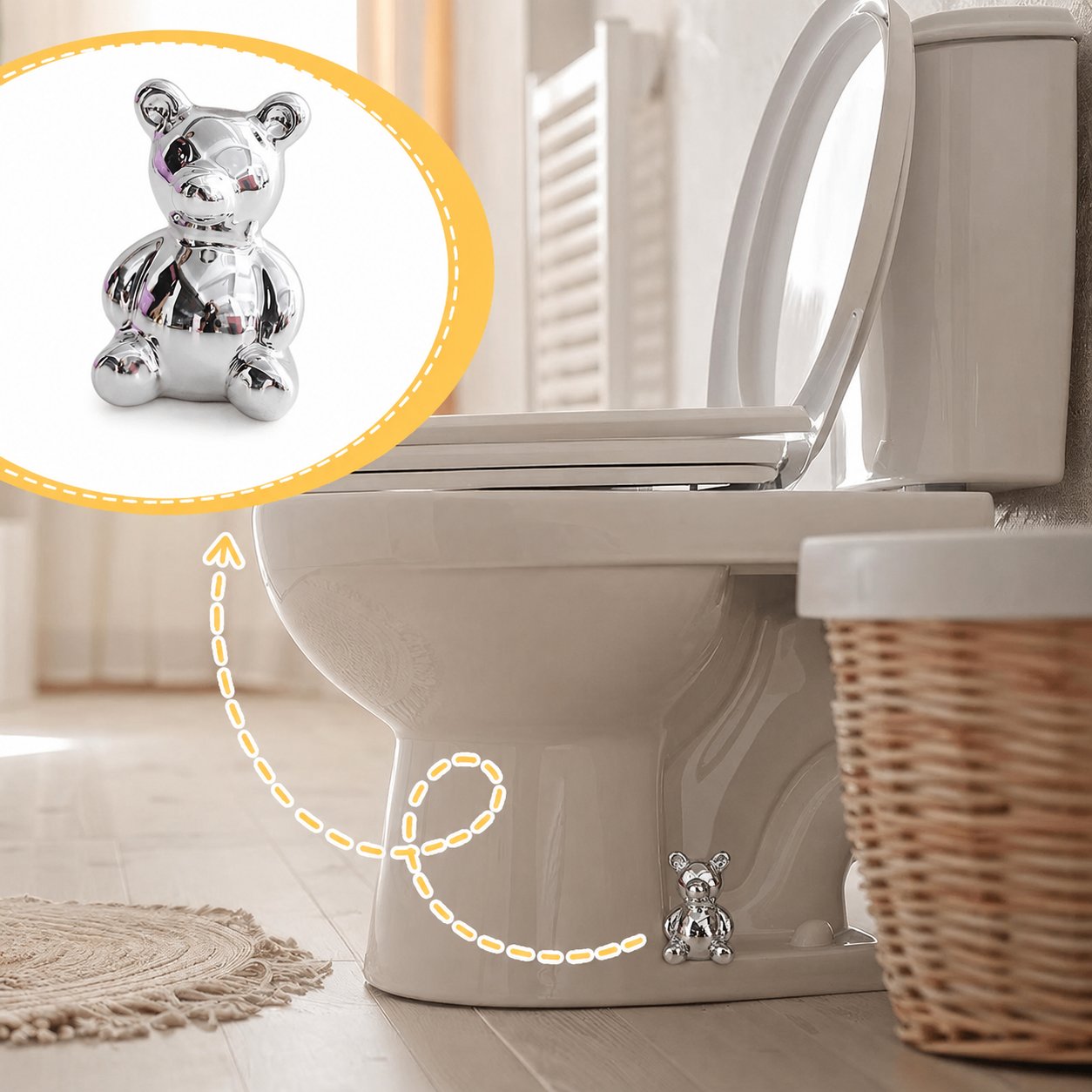 Hide Ugly Toilet Bolts