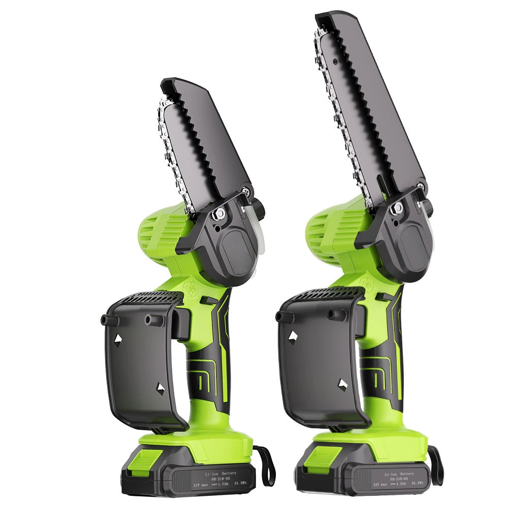 ⚡ Mini Cordless Chainsaw  | 21V One-Handed Pruning Saw | 4,500 RPM Pure Copper Motor 🌿