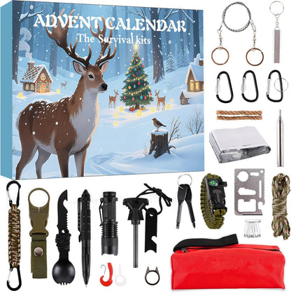 Survival Kit Advent Calendar 24 Days Christmas Countdown for Men Boys