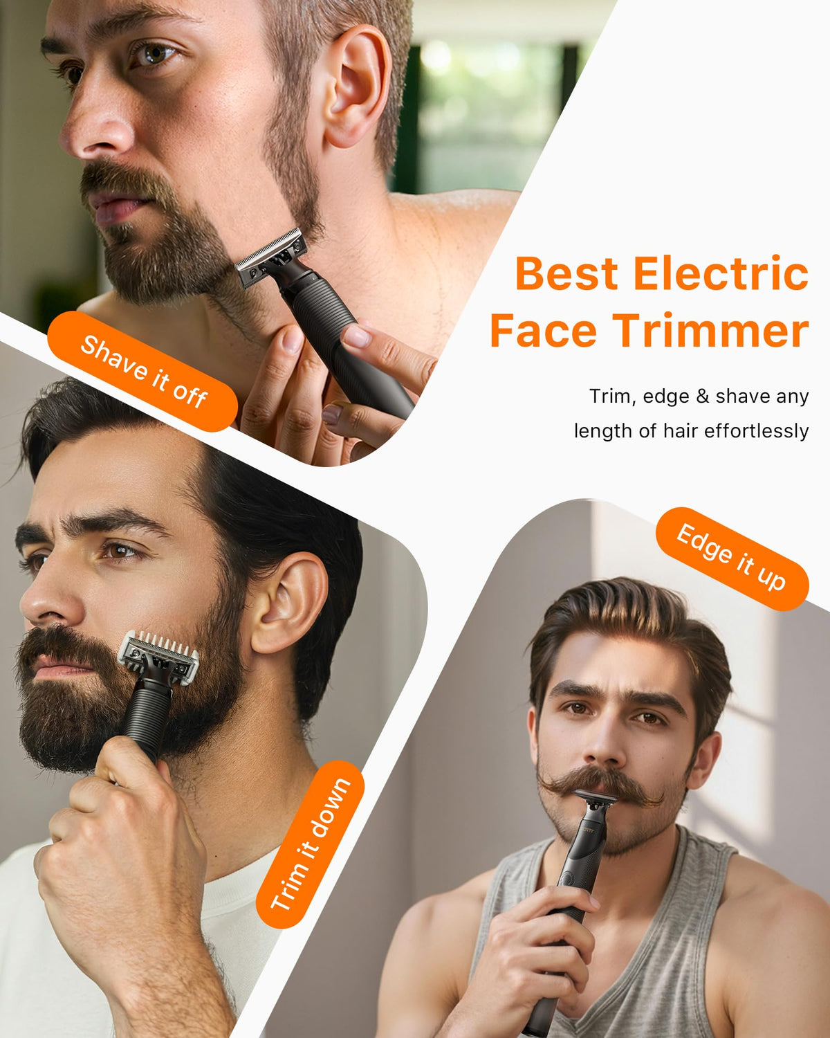 ✂️ All-In-One Men's Electric Razor and Beard Trimmer Kit with Precision Attachments
