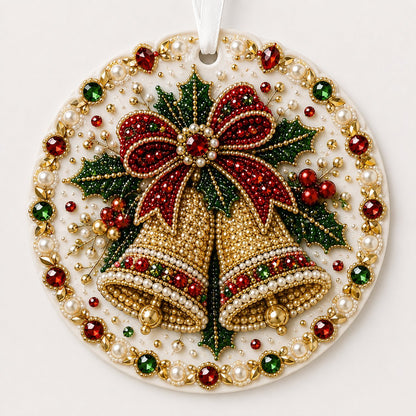 🌲✨ DIY Pearl & Gem Christmas Ornament Collection