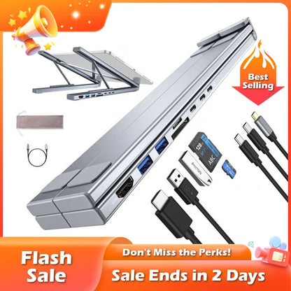 🏠💻 8-in-1 USB-C Laptop Stand,Best Gifts