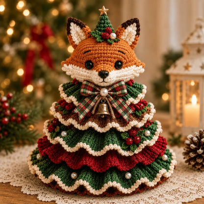 🔥🎄Crochet Animal Christmas Tree DIY Kit – Stitch a Little Christmas Magic（Material kit (not finished product)