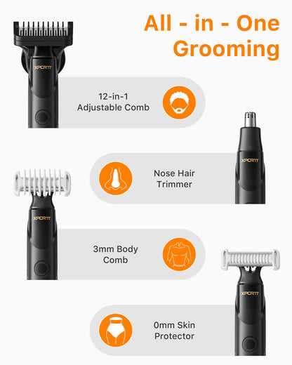 ✂️ All-In-One Men's Electric Razor and Beard Trimmer Kit with Precision Attachments