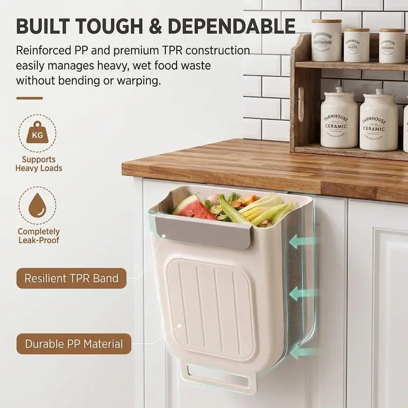 Hanging Kitchen Trash Can for Cabinet Door