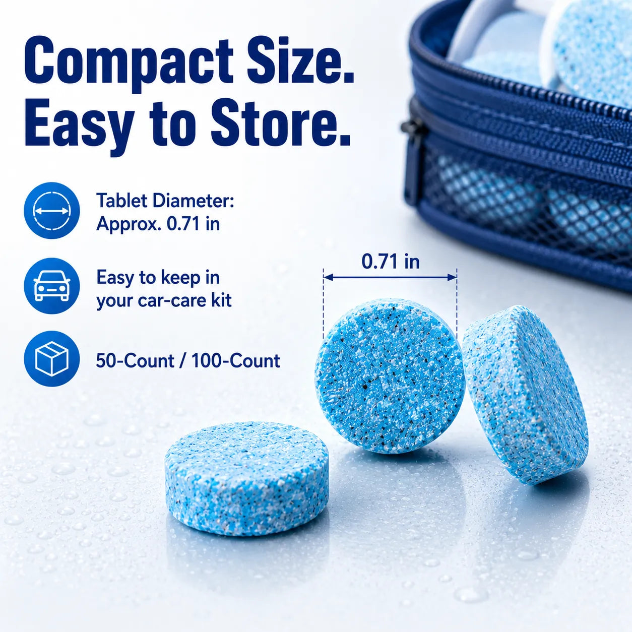 🚗💧 Windshield Washer Tablets — Drop, Dissolve & Drive Clear!