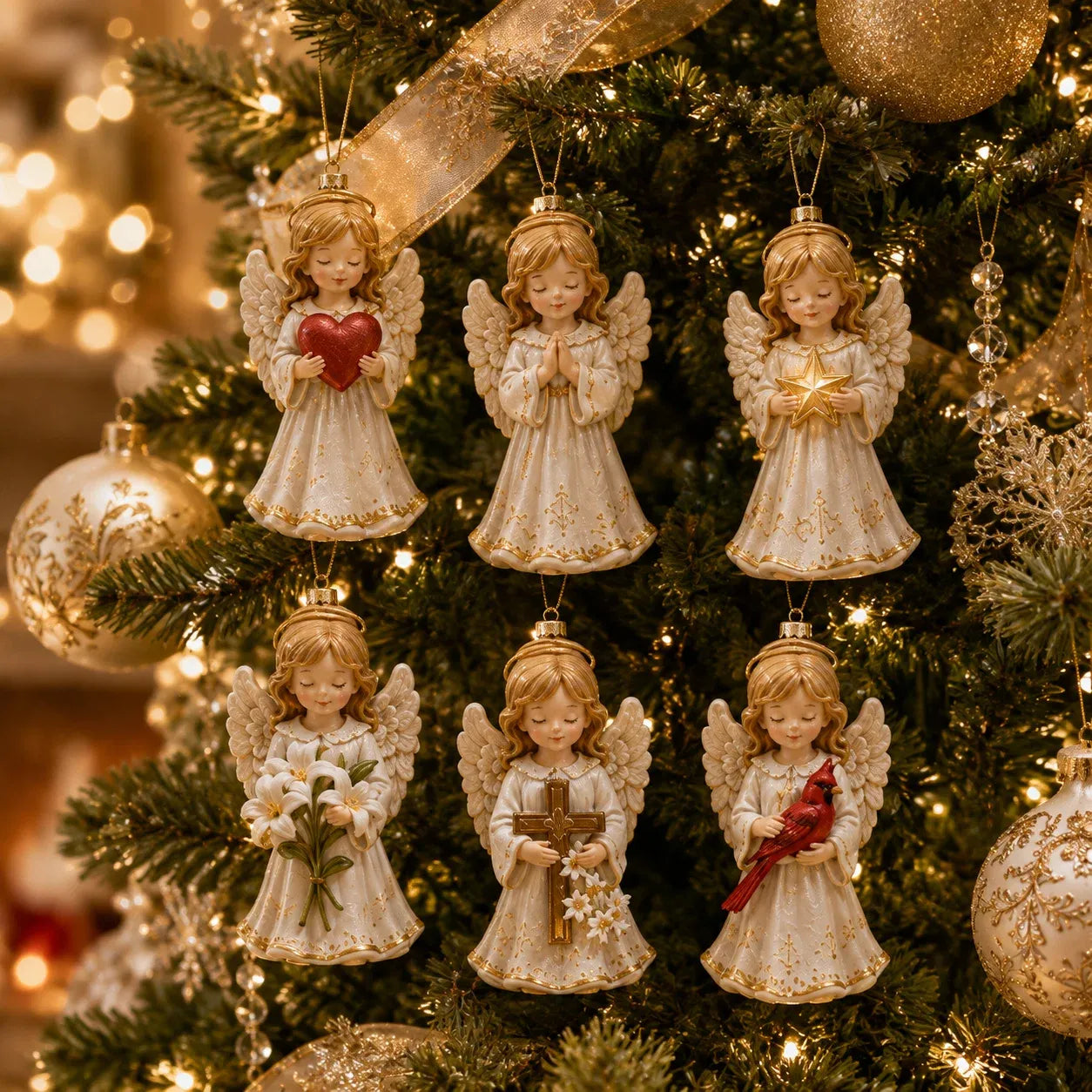 🔥😍⏳ Last Day 49% OFF – 👼 24-Day Angel Christmas Advent Calendar | 24 Unique Faith-Inspired Angel Ornaments with Hanging Loops for Daily Advent Surprises & Tree Display 🎄✨
