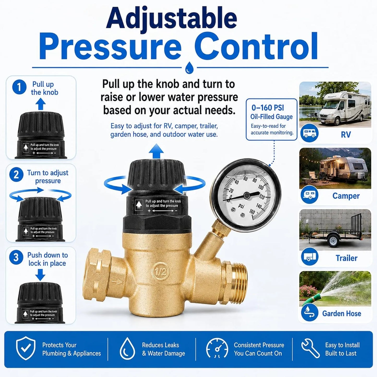 🚐 RV Water Pressure Regulator