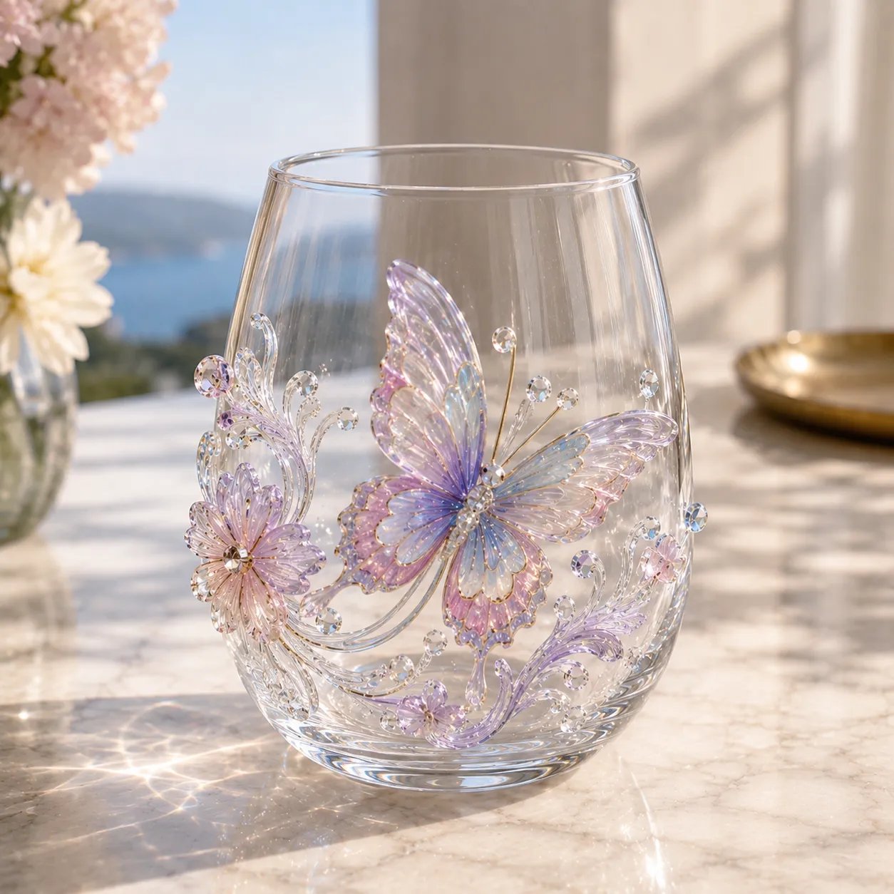 🔥 LAST DAY 49% OFF – ✨ 3D Animal Floral Glass Tumbler | For Prettier Sips, Sunlight-Catching Details, Nature Charm & Elegant Everyday Drink Vibes 🌸🐾