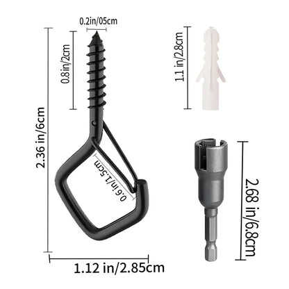 20PCS Windproof & Rust-Resistant🔧Safety Screw Durable Metal Ceiling Hook