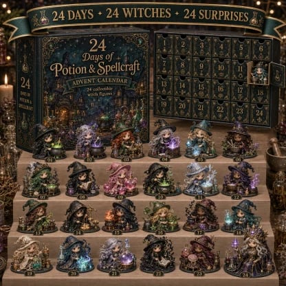 ⏰Limited Stock 49% OFF🔥 2026 The Five Covens Witch Advent Calendar – 24 Collectible Witches, 4 Magical Coven Styles