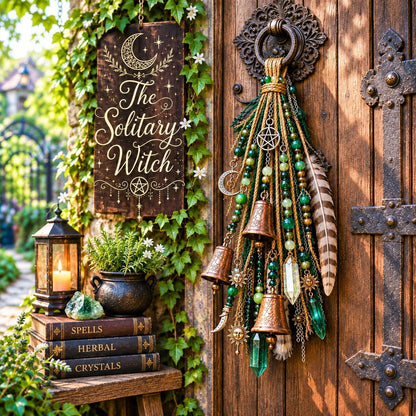 🔮Witchy Door Charm | Bells, Crystals & Celestial Hanging Decor🔮