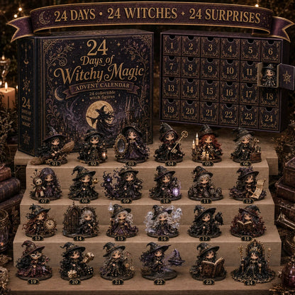 ⏰Limited Stock 49% OFF🔥 2026 The Five Covens Witch Advent Calendar – 24 Collectible Witches, 4 Magical Coven Styles