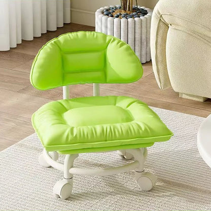 Rolling Low Stool with Backrest – Padded seat & silent casters – Perfect for workshops, garages or studios – comfortable and mobile 🛠️✨