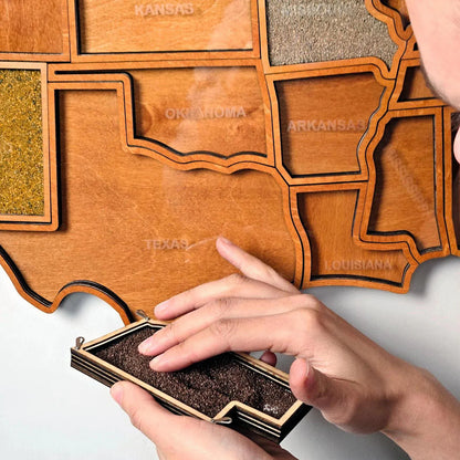 🎁 Personalized USA Travel Memory Map – Collect & Display Your Travel Keepsakes