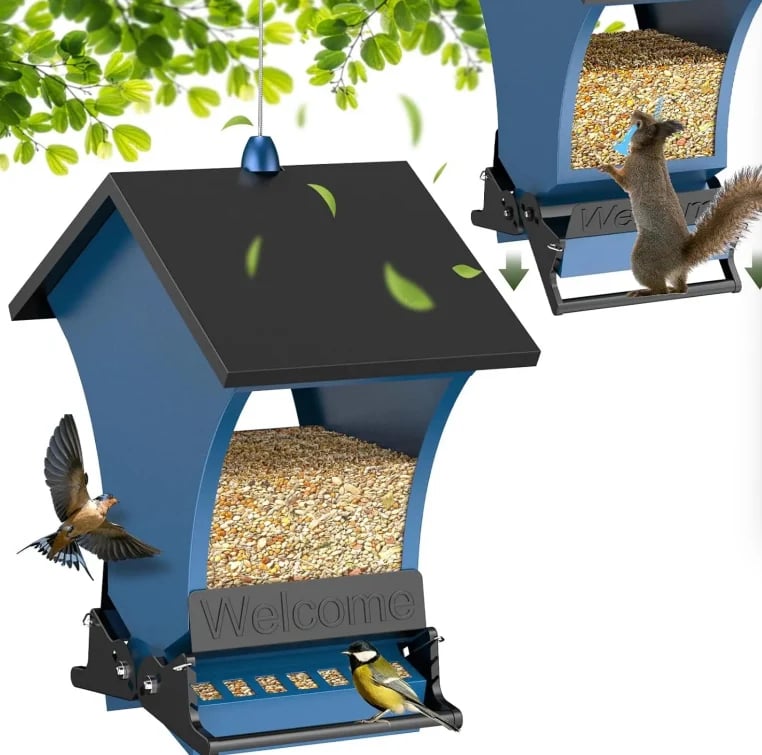 🐦 Squirrel Proof Bird Feeder – Outdoor Bird House for Garden Bird Watching & Yard Decoration
