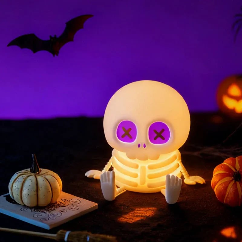 🎉Halloween Skull Silicone Night Light with Touch Control