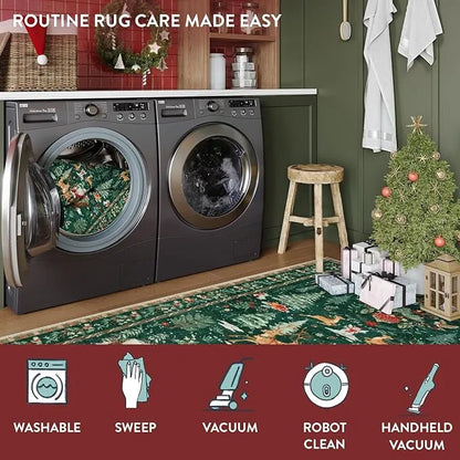 🎄Soft Christmas Tree Santa Claus Carpet Runner🔥