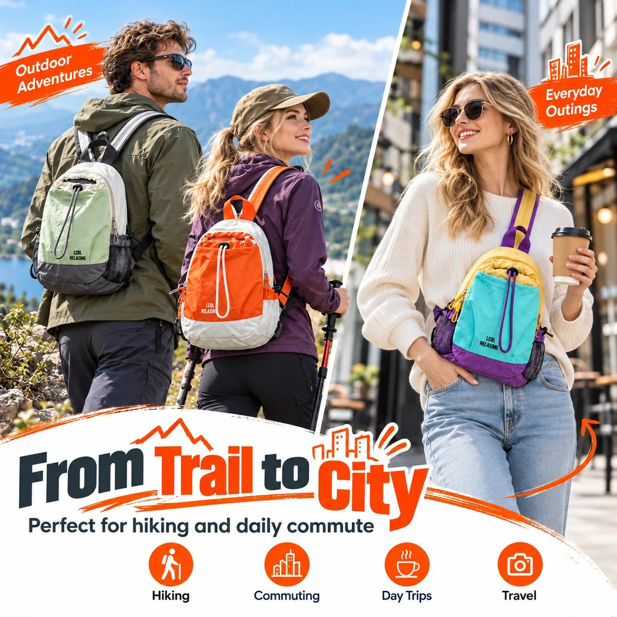 🎁Last Day Promotion 49% OFF🔥Unisex Lightweight Color-Block Mini Backpack