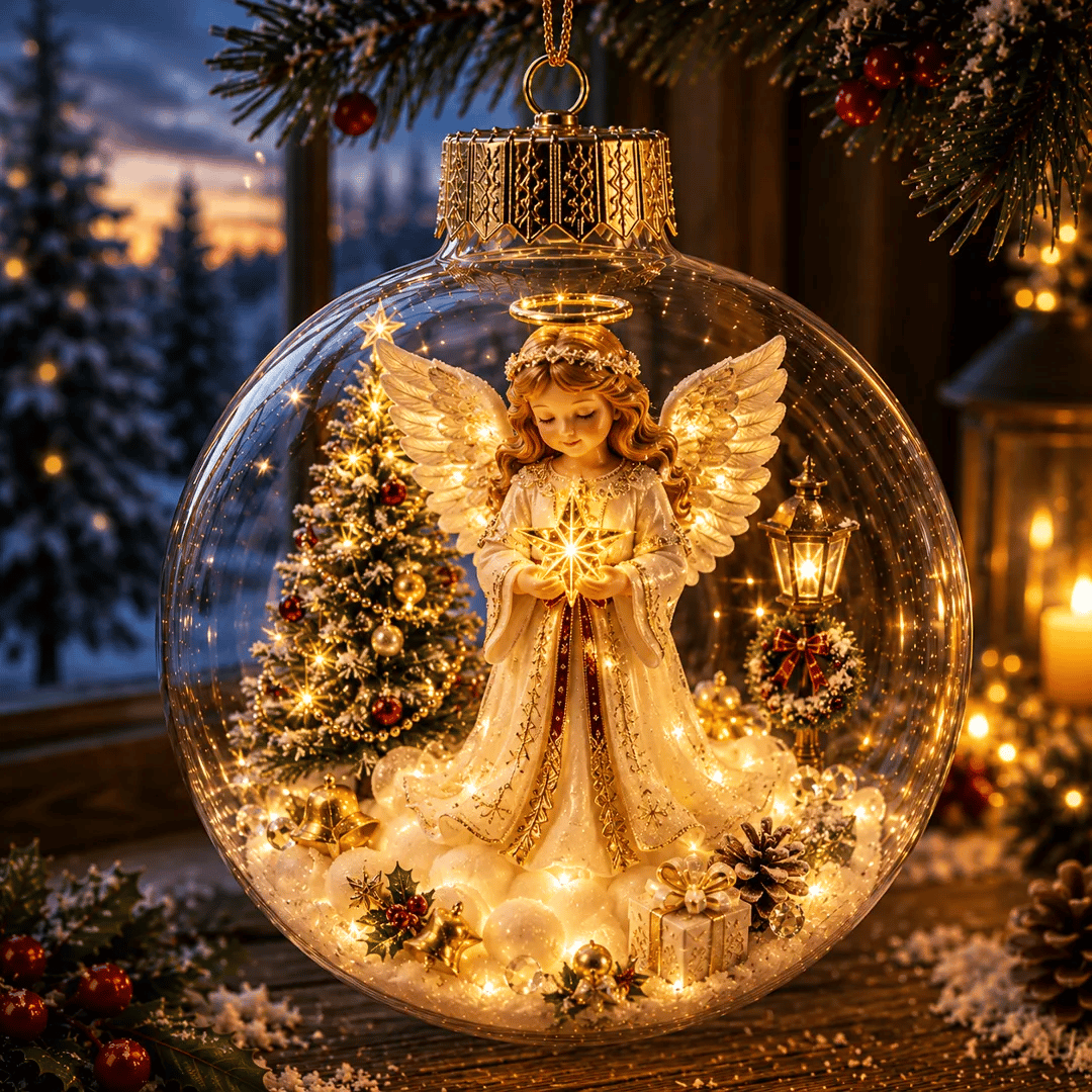 🔥Limited time 50% OFF -✨✨🎄 Glowing Christmas Story Ornament – Light-Up Mini Holiday Scene
