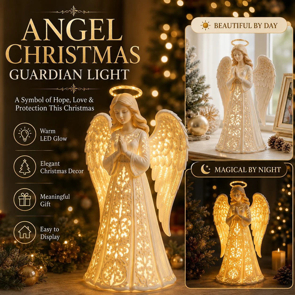 ✨ Angel Christmas Guardian Light – A Symbol of Hope, Love & Protection