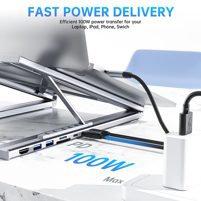 🏠💻 8-in-1 USB-C Laptop Stand,Best Gifts