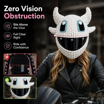 🏍Handmade Helmet Cover |Cute Knit Helmet Topper forMotorcycle & Bike Helmets