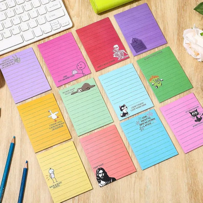 💼😂 12-Pack Sarcastic Office Sticky Notes – Funny Coworker Memo Pads & Hilarious Desk Gifts