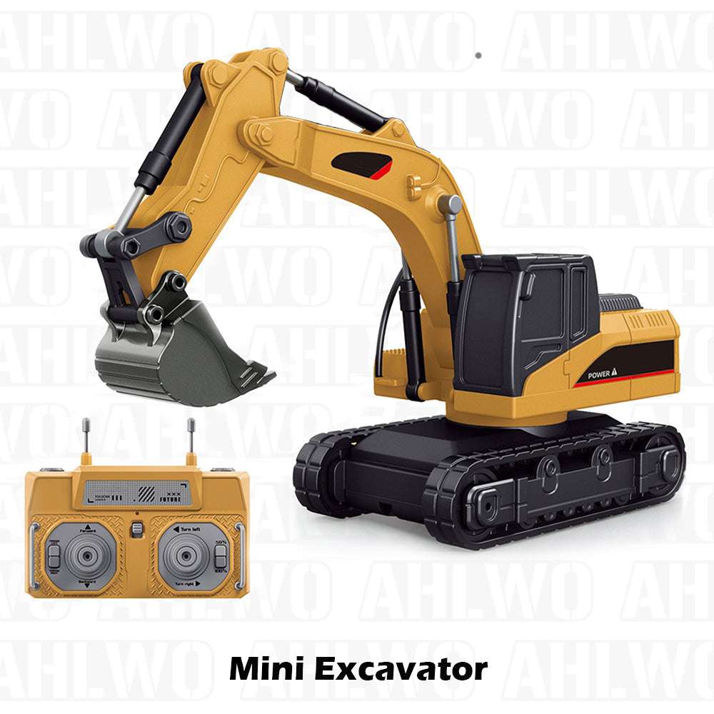 RC Construction Vehicle Toy Set with Excavator, Dump Truck, Forklift & Bulldozer