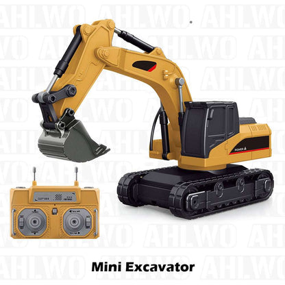 RC Construction Vehicle Toy Set with Excavator, Dump Truck, Forklift & Bulldozer