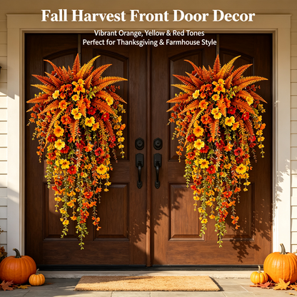 Artificial Fern for Autumn Outdoor Decor– Autumn Porch & Door Decoration