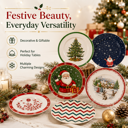 🎄Merry & Bright Christmas Plate Collection🎁🍽️ – Festive Holiday Serving Plates