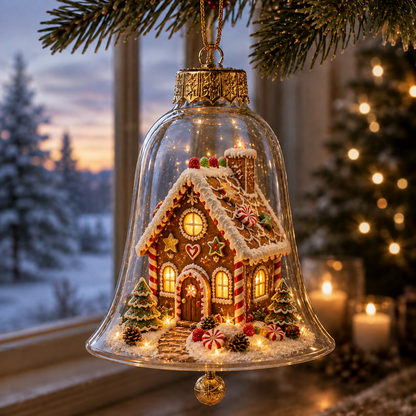 🎄 Glowing Christmas Story Ornament – Light-Up Mini Holiday Scene