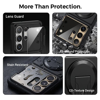 Magnetic Kickstand Phone Case forS Series – Shockproof Slim Case with Camera Lens Protection & Hidden Stand