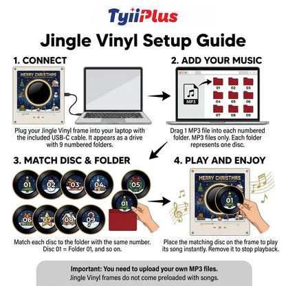 Christmas Tunes Player with 9 Magnetic Discs