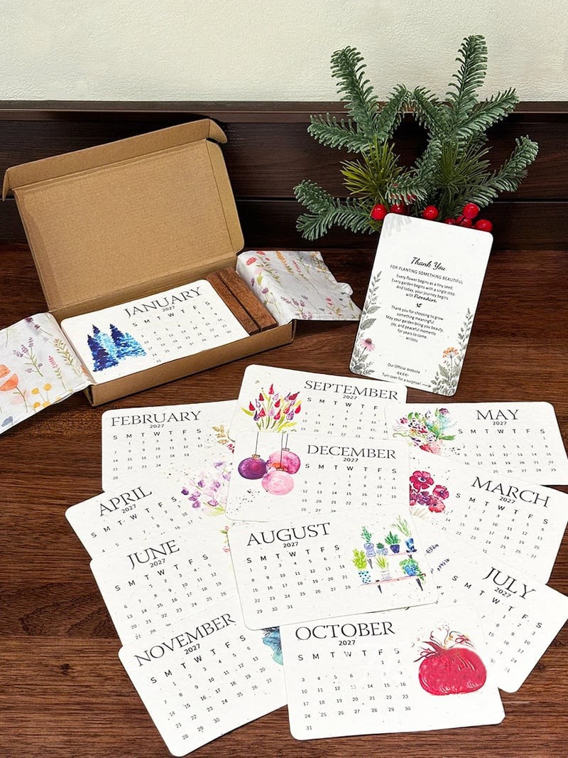 The 2027 Living Botanical Desk Calendar | Hand-Painted Eco Art Edition