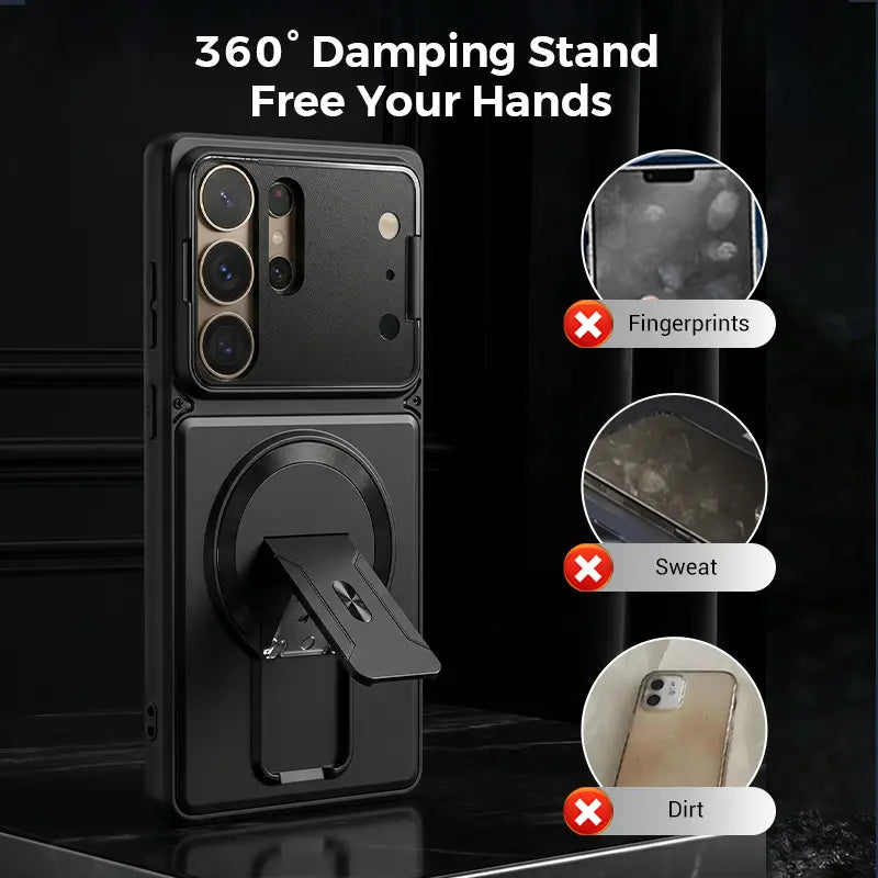 Magnetic Kickstand Phone Case forS Series – Shockproof Slim Case with Camera Lens Protection & Hidden Stand