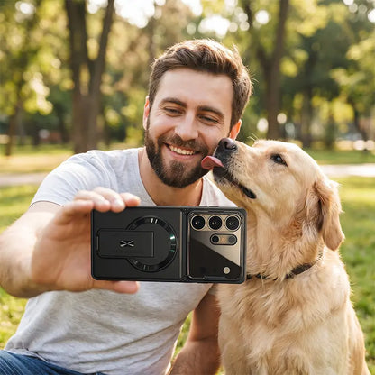 Magnetic Kickstand Phone Case forS Series – Shockproof Slim Case with Camera Lens Protection & Hidden Stand
