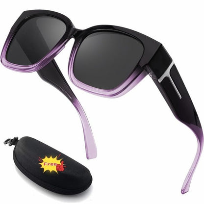 🕶️ Polarized Fit Over Sunglasses for Women – UV400 Protection Floral Frame Wear Over Prescription Glasses