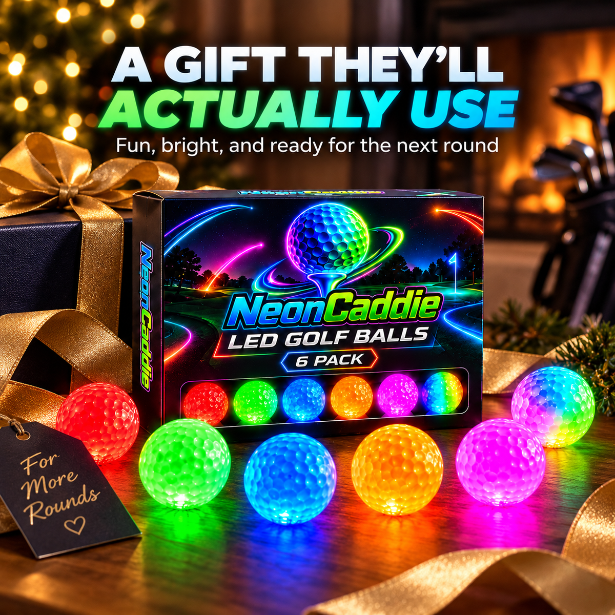 ⛳✨ LED Light-Up Golf Balls – 6-Pack for Night Golf & Evening Play