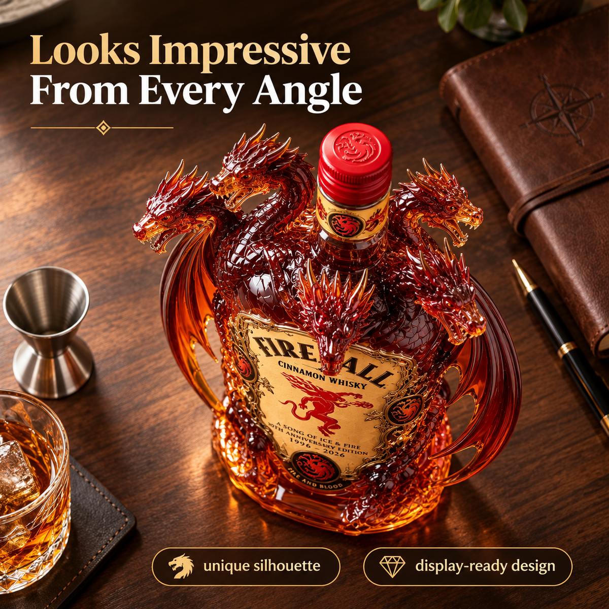 🐉🔥 Legendary Dragon Bar Decanter – Sculpted Collector Bottle for Home Bar & Gifting