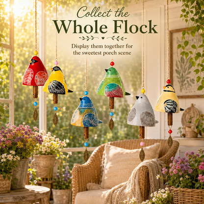 Hand-Painted Resin Bird Wind Chime
