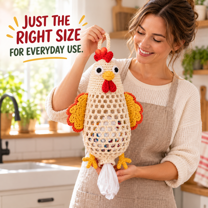 🔥 LAST DAY 49% OFF | 🧶🐾 Cottage Critter Keepers™ | Crochet Animal Bag Holder DIY Kit – 11 Designs