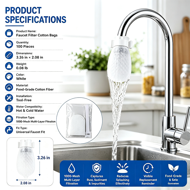 [Fits Faucets < 1"] 50 cotton filter bags, Multi-scene Filter 🚰