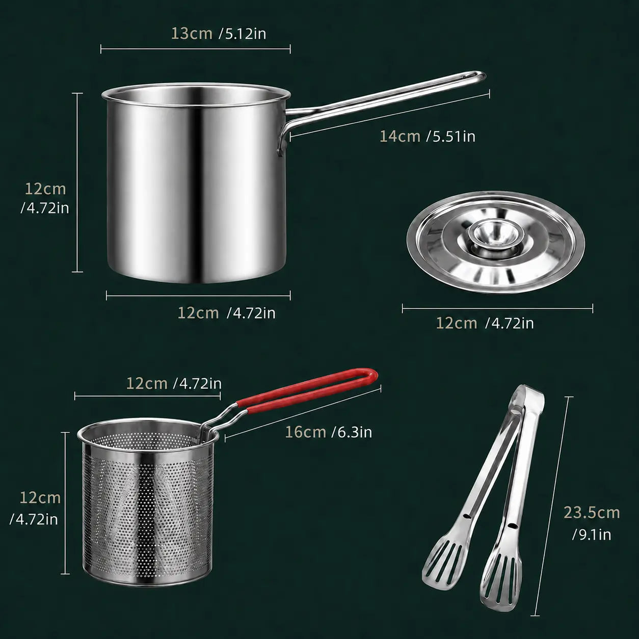 🔥LAST DAY SALE 49% OFF🎁410 Stainless Steel Multifuntional Fryer