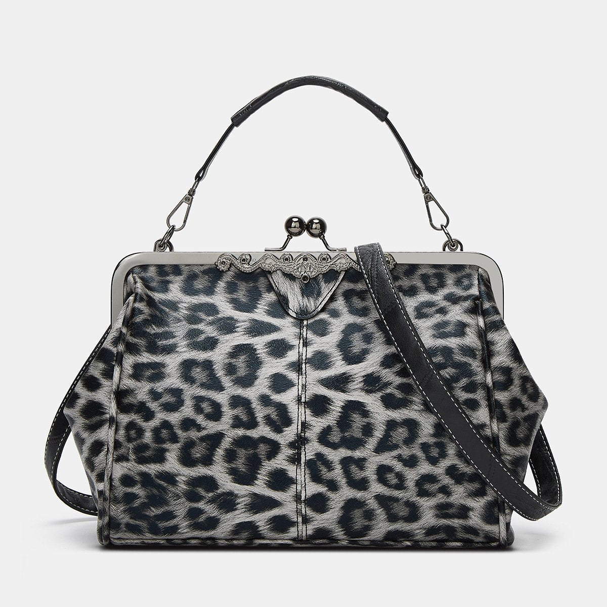 💼2026 New Elegant Waterproof Women’s Leather Kiss-Lock Tote Handbag