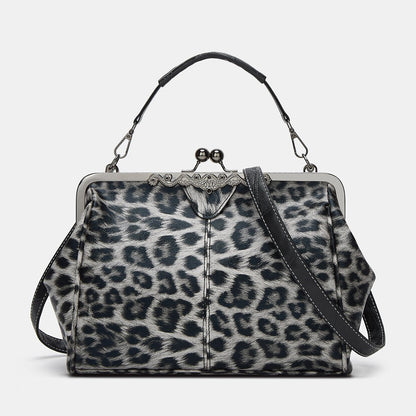 💼2026 New Elegant Waterproof Women’s Leather Kiss-Lock Tote Handbag