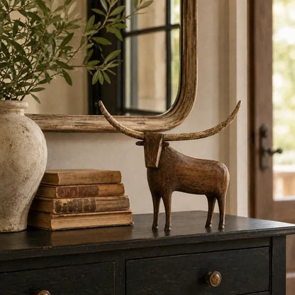 Vintage Distressed Sheep  Sculpture