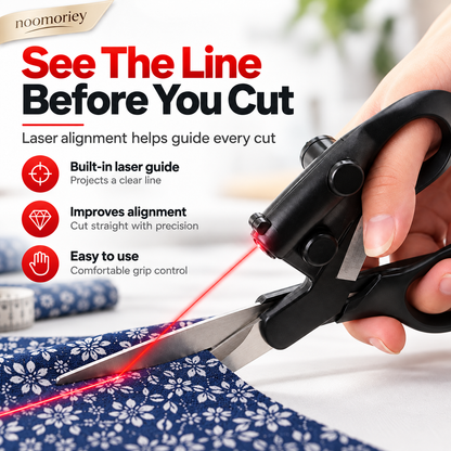 Laser Guided Sewing Scissors – Multi-Purpose Scissors with Infrared Cutting Guide
